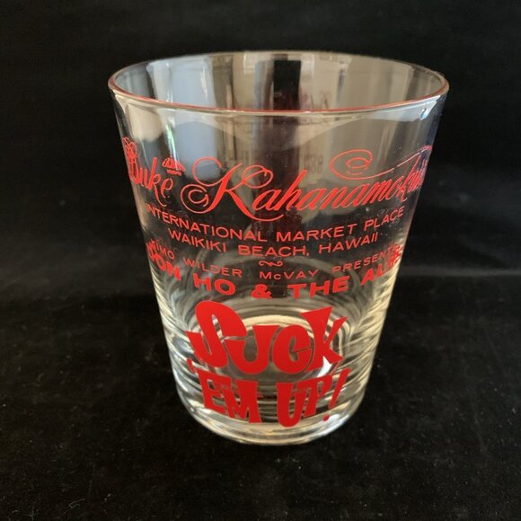 Duke Kahanamoku 12oz Tiki Glass Mug Suck ’Em Up Don Ho Waikiki Hawaii Barware - Picture 2 of 9